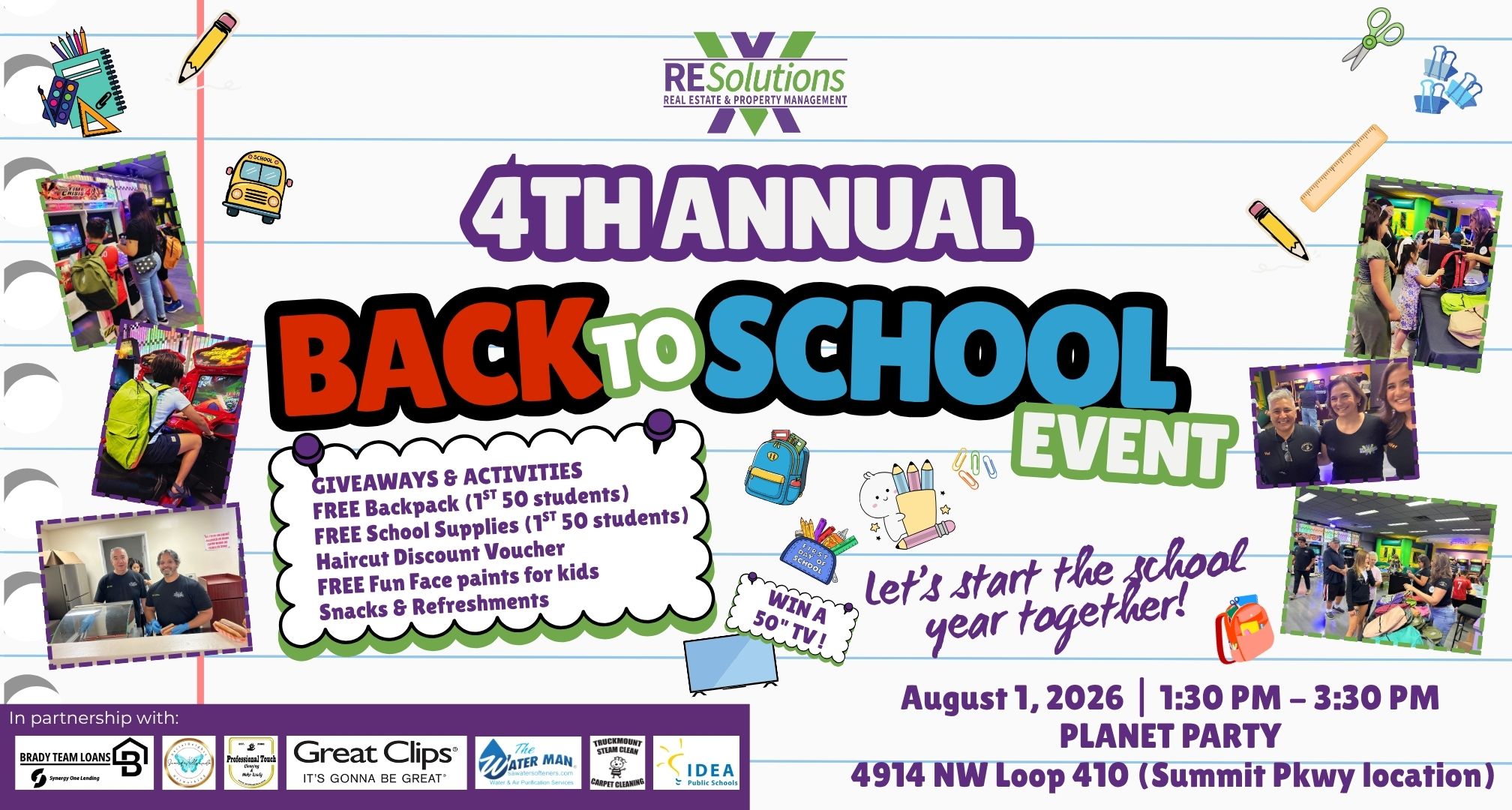 4th Annual Back To School Event by RE Solutions XV